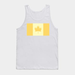 Minimalistic Gold Flat Canada Flag Shirt Tank Top